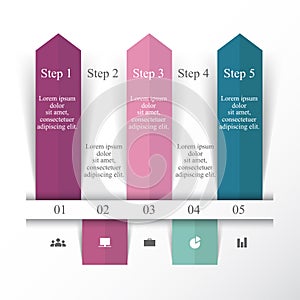 Vector lines arrows infographic.