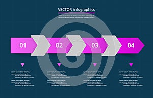 Vector lines arrows infographic.