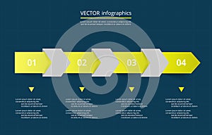 Vector lines arrows infographic.