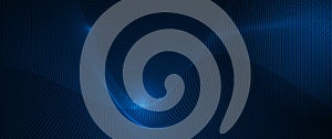 Vector abstract cyberspace and blue line pattern movement, graphic design over dark blue space background.