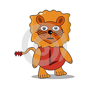 Vector lion mascot dazed