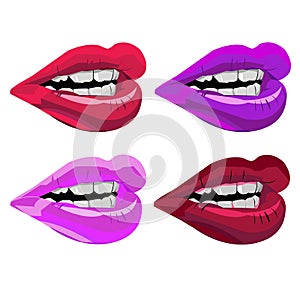 Vector lipstick red lips mouth female illustration makeup desire beauty