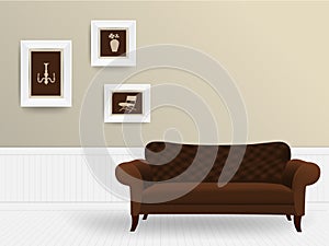 Vector living room interior concept