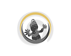 Vector lizard logo template