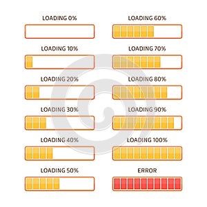 Vector loading bar.