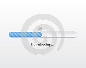 Vector loading bar. Progress of downloading or uploading.