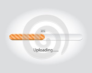 Vector loading bar. Progress of uploading.