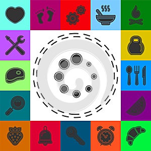 Vector loading progress - computer graphic symbol isolated