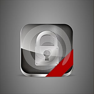 Vector lock app icon. Eps10 photo