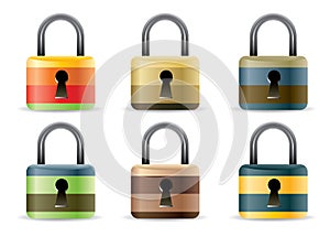 Vector lock icon set