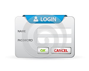 Vector login form template