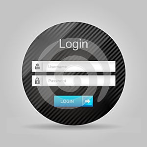 Vector login interface - username and password