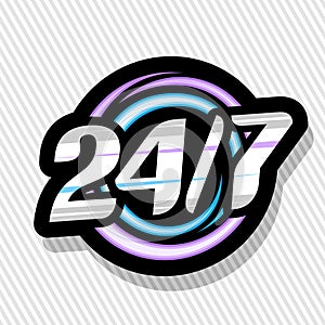 Vector logo 24/7