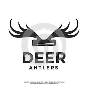 Vector logo of abstract deer antlers