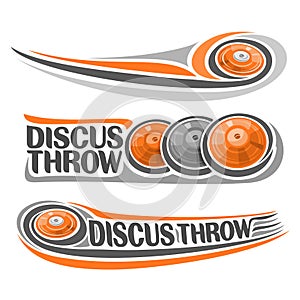 Vector logo for athletics discus throw