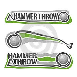 Vector logo for athletics hammer throw
