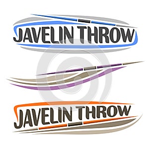 Vector logo for athletics javelin throw