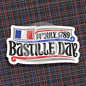 Vector logo for Bastille Day