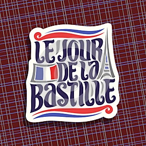 Vector logo for Bastille Day in France