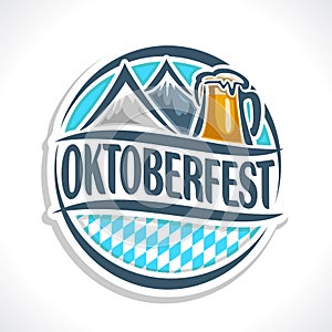 Vector logo beer coaster oktoberfest