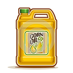 Vector logo big Bottle with Corn Oil