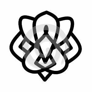 Vector logo, black shape abstract emblem, design concept, logo, logotype element for template.