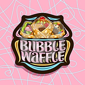 Vector logo for Bubble Waffle