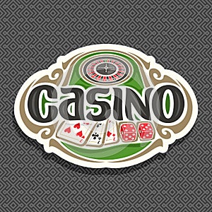 Vector logo for Casino club on grey background