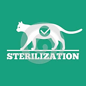 Vector logo of castration and sterilization of cats