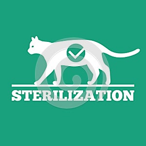 Vector logo of castration and sterilization of cats photo