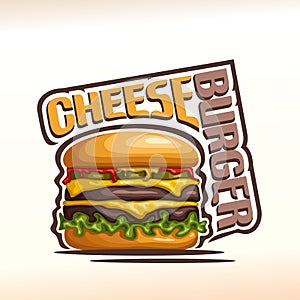 Vector logo cheeseburger