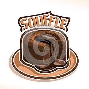 Vector logo for chocolate Souffle
