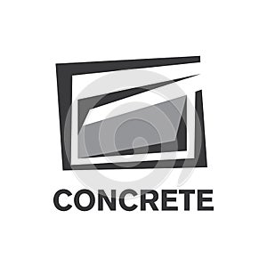 Vector logo of concrete and concrete blocks