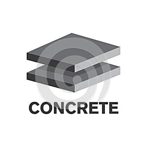 Vector logo of concrete and concrete blocks