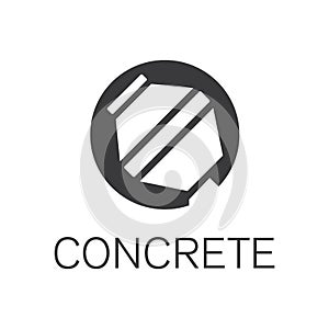 Vector logo of concrete and concrete blocks