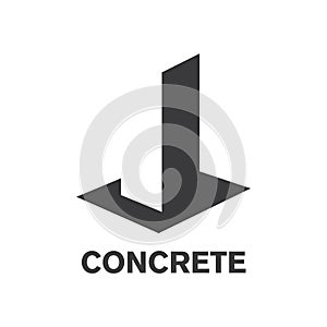 Vector logo of concrete and concrete blocks