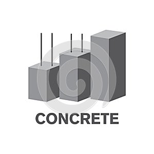 Vector logo of concrete and concrete blocks