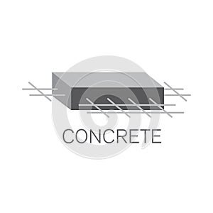 Vector logo of concrete and concrete blocks