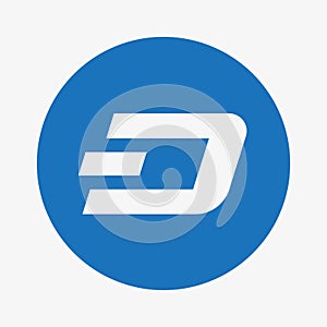 Vector logo of Dash coin. DASH icon