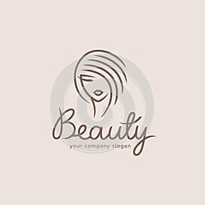 Vector logo design for beauty salon, hair salon, cosmetic. Design element.