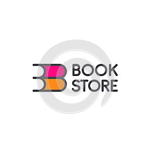 Vector logo design for book store