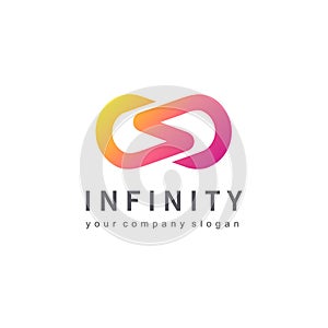 Vector logo design for business. Infinity sign