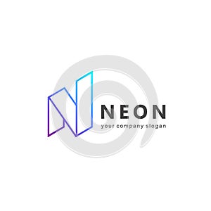 Vector logo design for business. Letter N