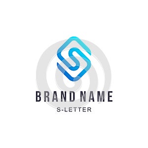 Vector logo design for business. S letter sign