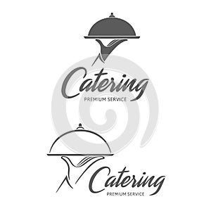 Vector logo design. Catering service photo