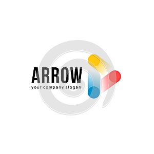 Vector logo design element. Arrow sign