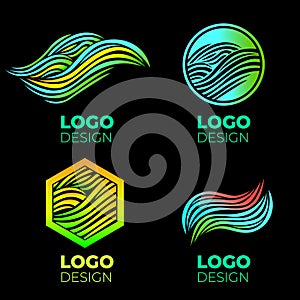Vector logo design elements set