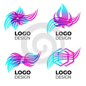 Vector logo design elements set