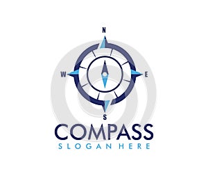 Vector logo design illustration for travel tour agency, location navigation compass adventure, explore icon