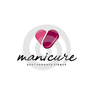 Vector logo design for manicure and nail salon